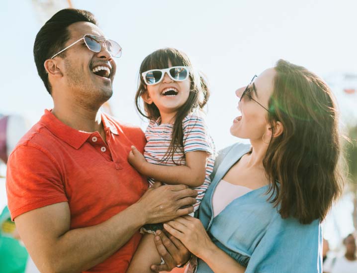 family smiling